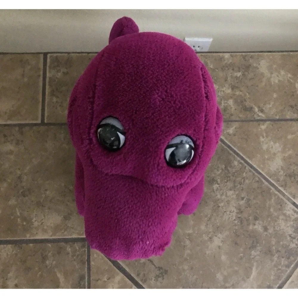 Barney‎ The Purple Dinosaur Plush Dakin Open Mouth 1992 Vintage Sitting So Cute